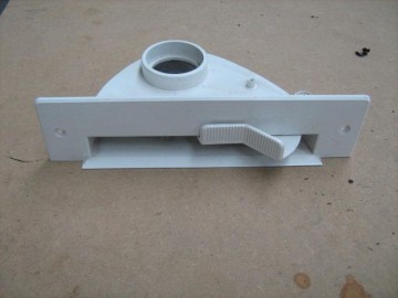 Plintcontact inbouw, wit, kunststof (RAL 9003)