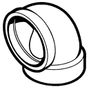 Bocht 90° ø 51 kort