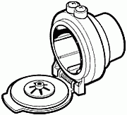 Stofcontact opbouw, wit (RAL 9003)