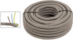 Stuurstroom kabel in flex buis voor instort